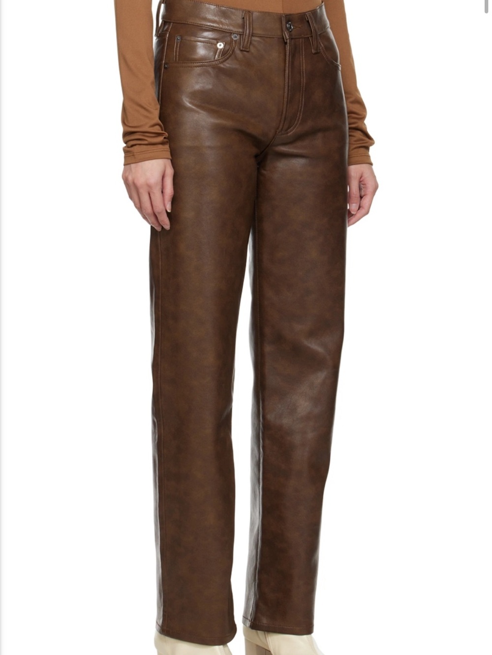 AGOLDE brown Sloan leather pants